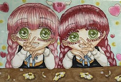 イタズラ顔の双子たち-The Twins with Their Mischievous Expressions