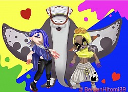 Splatoon3のすりみ連合のFAです。え、これ描いたの！？と周りの方から驚かれましたwそれぐらい似てたのかなと今では自慢の1枚絵です😊