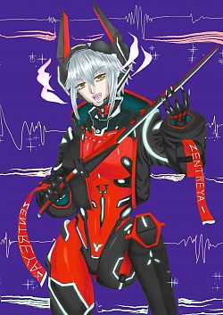 ENVtuberのZentreyaさんのFAです。これが本来の姿なのかな？いろいろとお姿が変わる方なので目が追いつかないです😭